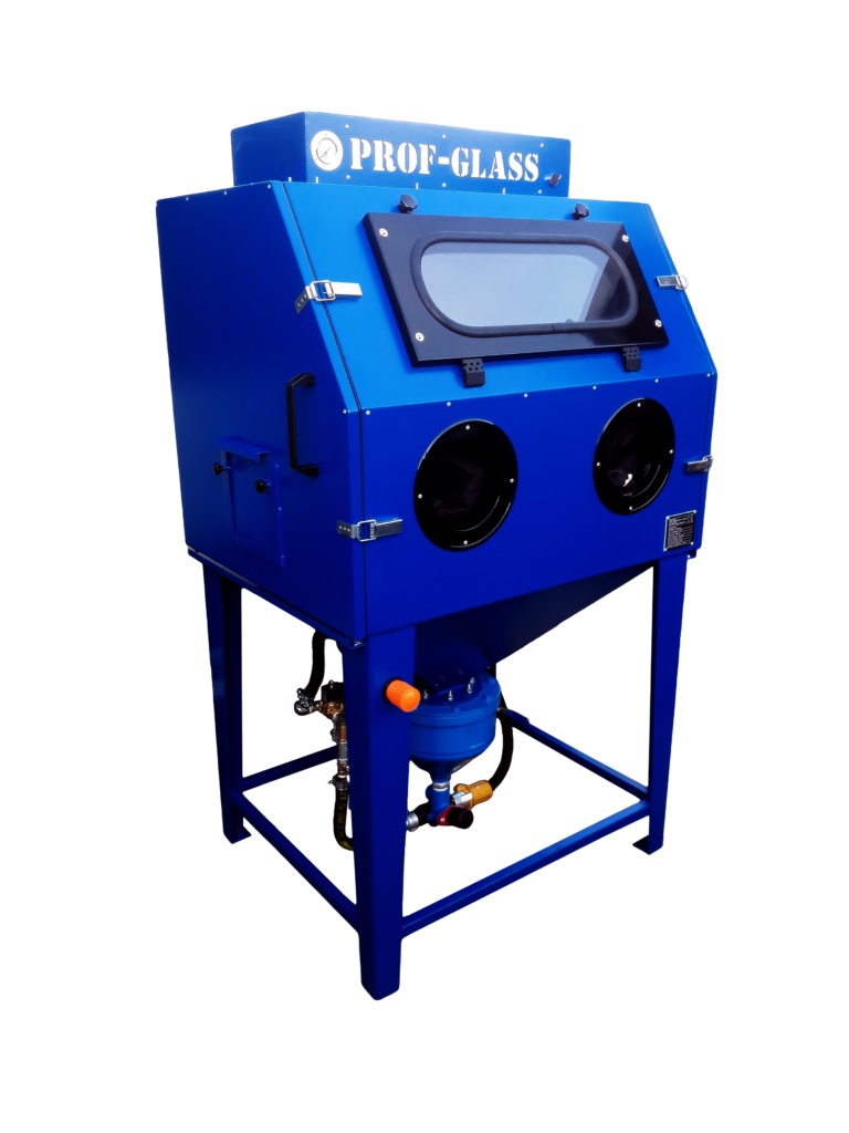 piaskarka kabinowa ciśnieniowa PKC-640L. profesjonalne narzędzie, komora śrutownicza,